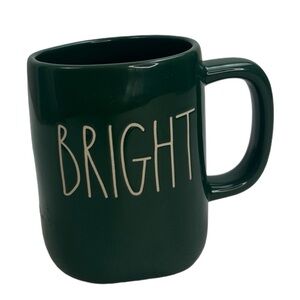 Rae Dunn Bright Green Mug Merry Christmas Coffee Tea Cocoa Cup Holiday Gift